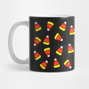 Candy Corn Pack and Pattern (Black) Mug